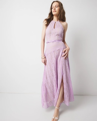 関税送料込★SALE★完売間近★KarenMillen★LaceWaist ドレス Sleeveless Halter Lace Maxi Dress | White House Black Market